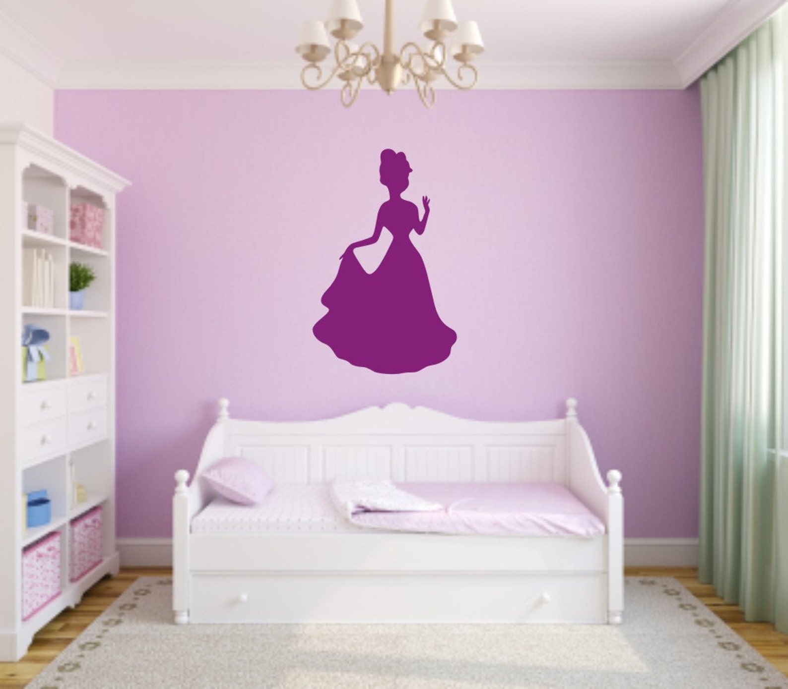 Princess Wall Decals Princess Sillhouette Decal Princess Etsy