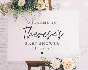 Baby Shower Sign Decal - Personalized Baby Shower Entrance - DIY Sign - Baby Shower Sign
