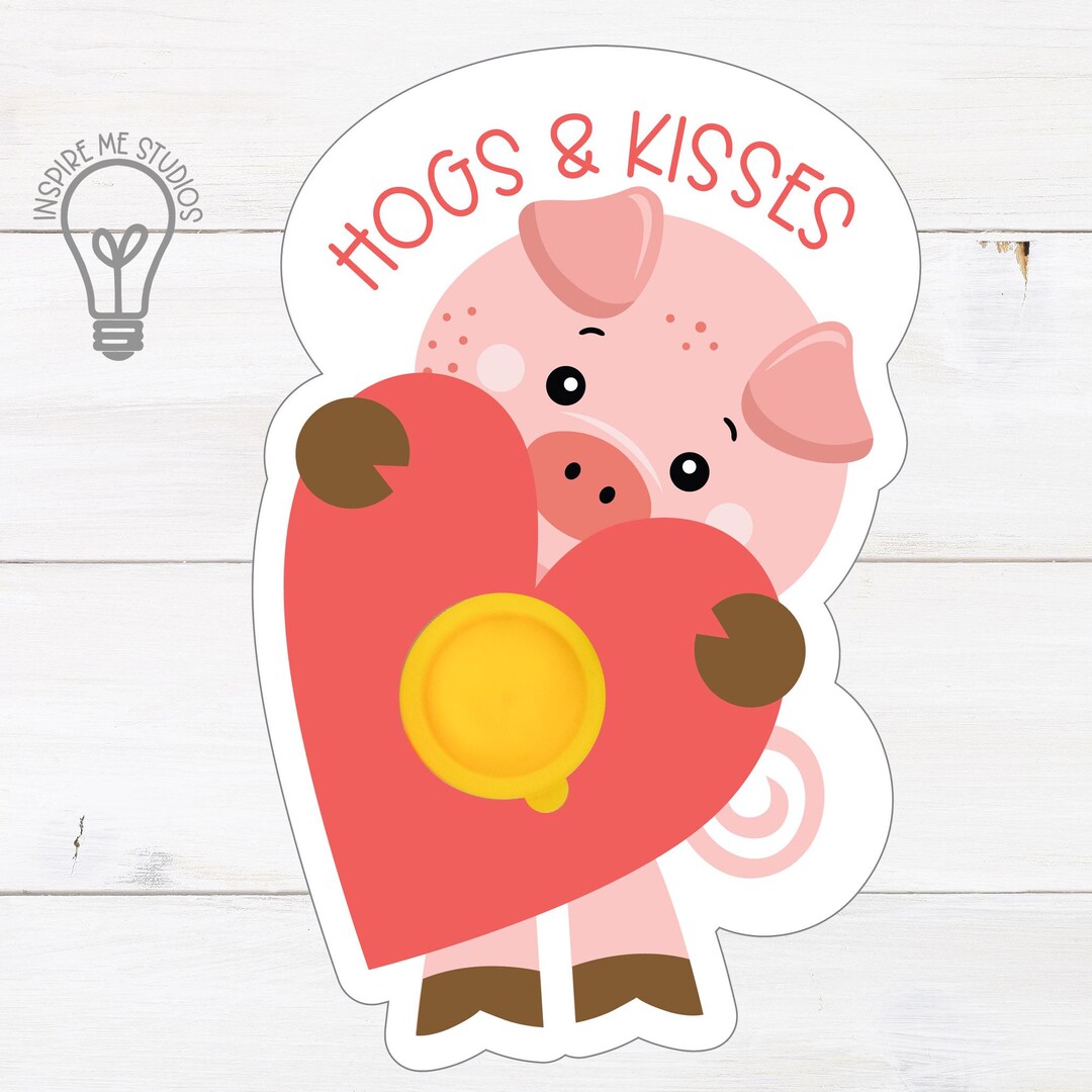 PIG Valentine DYI Card Printable | Kids Party - Classroom Play Doh ...