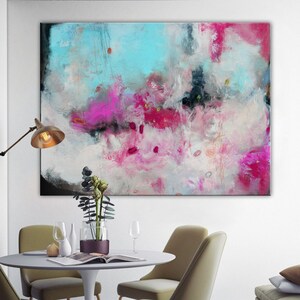 Pink Abstract Canvas Print: Modern Giclee Wall Art, Ready to Hang