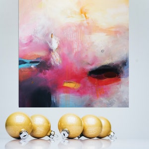 Epoxy Resin Abstract Original Painting on Canvas Environment, Art