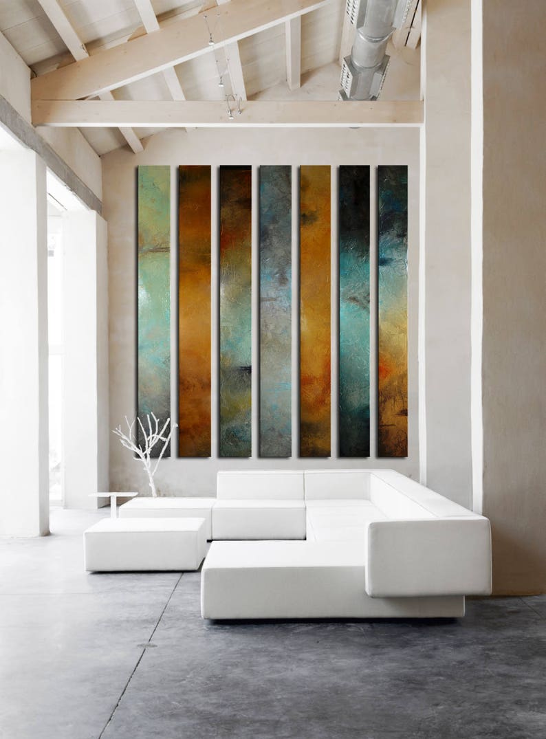 Multiple Panels Foyer Art Curved Large Wall Art Art on Etsy Canada