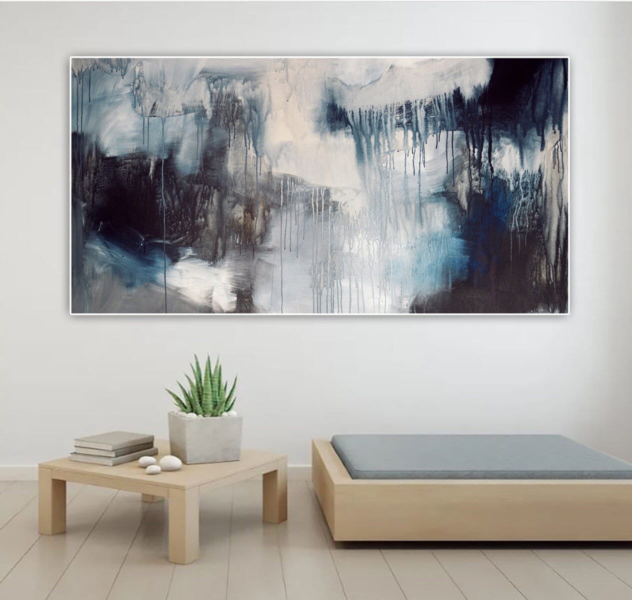 Blue Abstract Art Etsy Canada