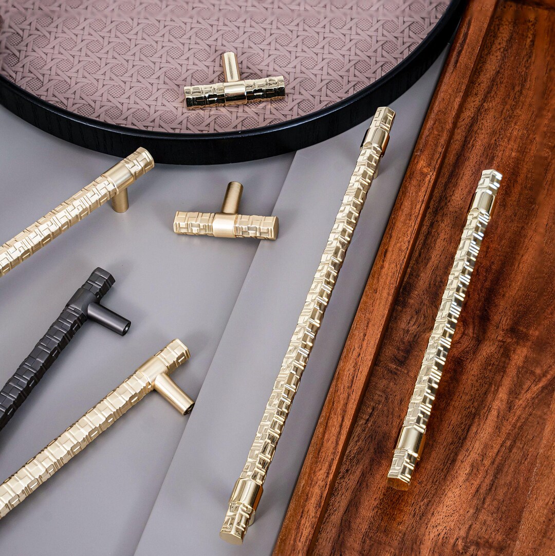 Textured Bar Cabinet Handles With Luxury Finish - Etsy