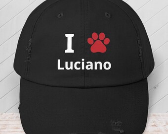 Custom Dog Lover Hat, I Love My Dog Cap, Personalized Pet Name Cap, Dog Mom Dad Gift, Dog Lover Hat, Pet Owner Hat Gift for him Gift for her
