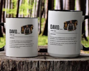 Personalisierte Namenskaffeetasse - Benutzerdefiniertes Bild & Definition, personalisierte Tasse, 11 Unzen, 15 Unzen, Geschenk für Kaffeeliebhaber, Geburtstagsgeschenk