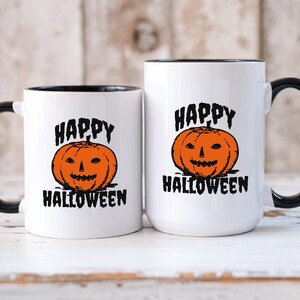 Kubek z dynią na Halloween, 11 uncji, upiorny, jesienny ceramiczny kubek do kawy, kubek Jack O&#39; Lantern, prezent na Halloween, kubek dla nauczyciela, rustykalny, jesienny wystrój kuchni