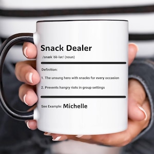 Funny Personalized Friend Definition Mug Custom Name & Job Title Coffee Cup Office Humor Coworker Snack Dealer Funny Gag Gift Cup