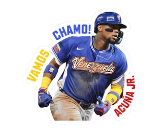 Adesivo giocatore di baseball Venezuela / Adesivo Ronald Acuña Jr. beisbol venezolano
