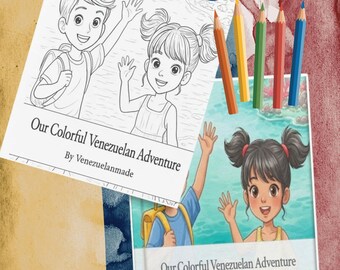 Kids Coloring pages travel Venezuela ( includes a story): Places to Visit in Venezuela, Off-Screen Activity (Instant Download)