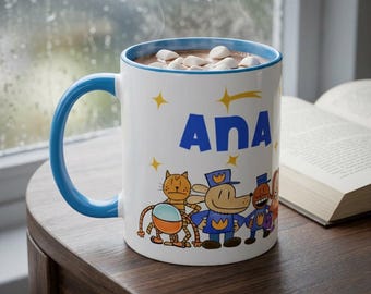 Dogman Birthday gift dog man Characters Personalized Kids Mug, Dog man Birthday dog man lover gift Coffee Mug 11oz