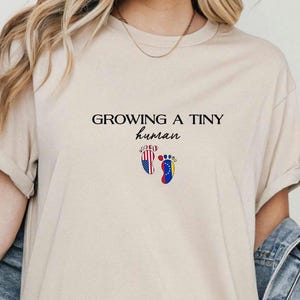 Dual Nationality Baby Announcement Shirt: Customizable Country Flags