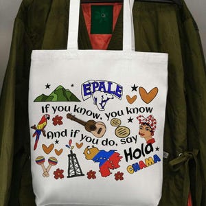 Venezuelan Bag Caracas Doodles Gift for Venezuelan Arepas el Ávila Chama Venezuelan tote bag Venezuelan Culture gift for travelers