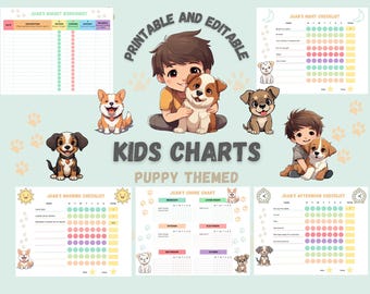 Printable Editable Daily and Weekly Kids Chore Responsibility Chart | INstant Download | Kids Routine Chart| rewards allowance and budgeting