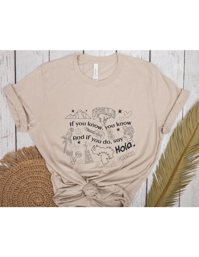 Venezuelan Icon Doodles Unisex T-shirt Caracas Venezuela Tee South American Shirt Latin American Gift Top for Venezuelans Venezuelan image 8