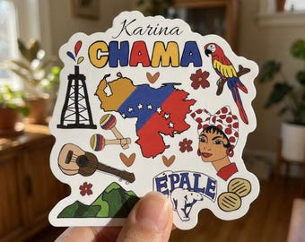 Venezuela gift for Venezuelan Fridge Magnet, Custom Name Magnet gift for office venezuelan flag el Avila Caracas arepas chama venezolana