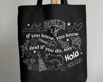 Venezuela Doodles Regalo per Viaggiatore Venezuelano Arepas el Ávila Chama Borsa Venezuelana Cultura Venezuelana regalo per viaggiatori