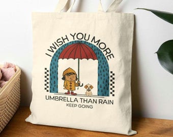 Borsa tote con citazioni ispiratrici: regalo per la salute mentale per gli amanti dei libri