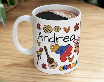 Tazza regalo per chama venezuelano Tazza da caffè personalizzata Tazza da tè venezuelana Heritage Idea regalo di compleanno Chama