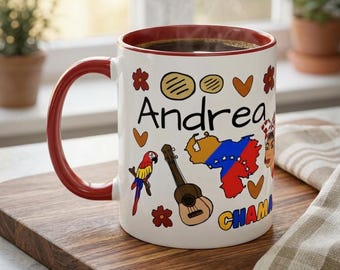 Venezuelan Chama Icons Mug Gift for Venezuelan| Accent Coffee Mug 11 oz