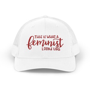 Embroidered Feminist Snapback Trucker Cap - Women&#39;s Rights Hat, Feminism Cap, Equality Embroidered Cap, Activist Headwear, Girl Power