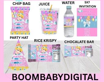 Cinder Party Favors Bundle ( Edit in Canva )