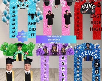 Graduation Entrance Arch Canva Template (Digital Download)