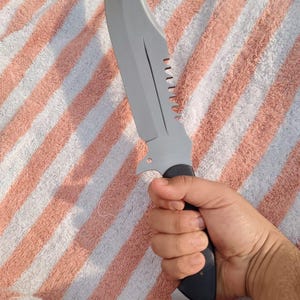 Custom Handmade D2 Steel Full Tang Hunting Bowie Knife Survival knife, Camping Knife With Leather Sheath