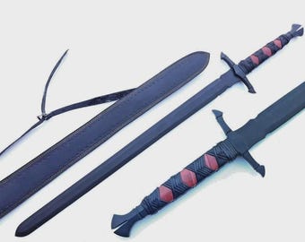 Épée viking artisanale, épée médiévale en acier au carbone, épée de collection, cadeau pour témoin (garçon), cadeau d'anniversaire ou d'anniversaire pour homme