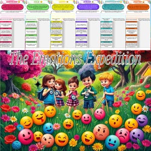 The Emotions Expedition: 42 Cartões de Emoções para Imprimir para Crianças e Adolescentes - Explore Sentimentos, Autodescoberta e Inteligência Emocional