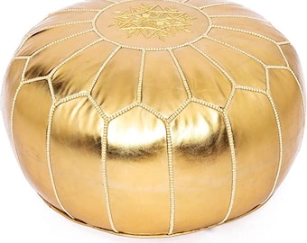 Puf de cuero marroquí