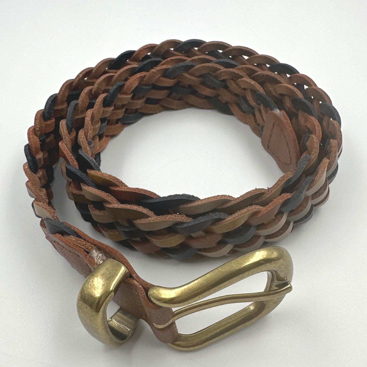 Braided Leather Western Belt M/L Reddish Brown Concho Boho Vintage Guatemala Brown Leather Guatemala Belt - Etsy main image 4