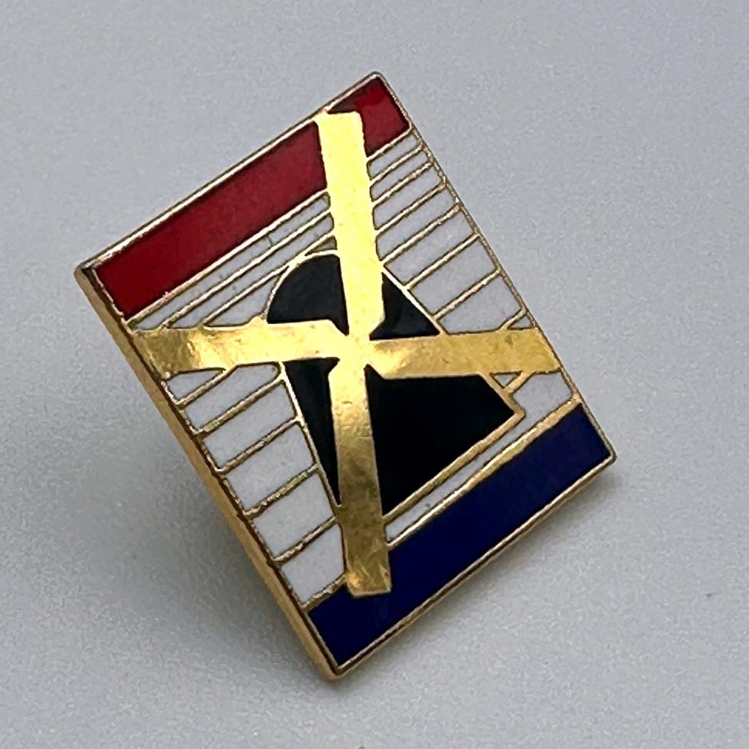 Vintage French Windmill Enamel Lapel Pin Red White Blue Patriotic ...