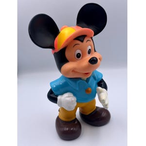 Figura de vinilo vintage de Mickey Mouse de Disney de 9 pulgadas, WDP Japón, coleccionable de los años 60-70 imagen 4