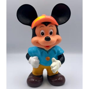 Figura de vinilo vintage de Mickey Mouse de Disney de 9 pulgadas, WDP Japón, coleccionable de los años 60-70 imagen 1