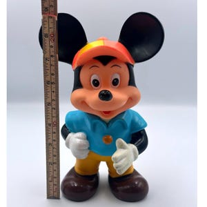 Figura de vinilo vintage de Mickey Mouse de Disney de 9 pulgadas, WDP Japón, coleccionable de los años 60-70 imagen 7