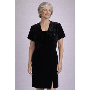 black velvet bolero jackets evening dresses House OF CB Harmony Long-Sleeve Velvet Bolero