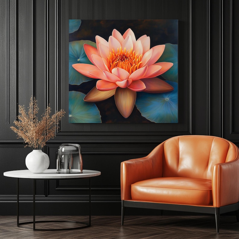 Lotus Wall Art, Canvas or Poster, Lotus Flower Art, Floral Wall Decor ...