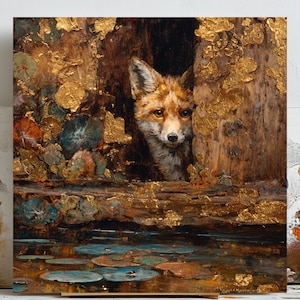 Impressão de raposa em aquarela: arte de parede excêntrica para berçário ou sala de estar