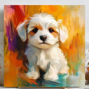 Cute Puppy Wall Art, Dog Nursery Print, Adorable Dog Poster, Pet Lover Decor, Animal Wall Art, Baby Room Art,Playroom Print,Digital Wall Art
