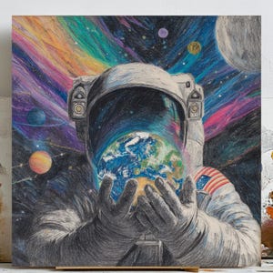 Astronaut Poster, Astronaut Wall Art, Space Wall Art, Space Poster, Astronaut Print, Space Print, Space Decor, Kids Room Decor, Space Art
