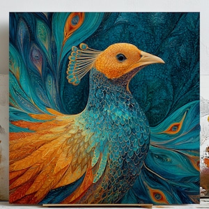 Peacock Art Print: Extra Large Wall Decor, Home Decor