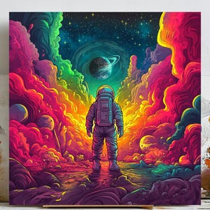 Astronaut Wall Art, Space Decor, Astronaut Print, Outer Space Art, Kids Room Decor, Space Lover Gift, Nursery Wall Art, Home Decor