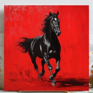 Horse Wall Art, Horse Print, Equestrian Decor, Animal Wall Decor, Rustic Horse Poster, Farmhouse Art, Western Wall Art, Poster or Canvas