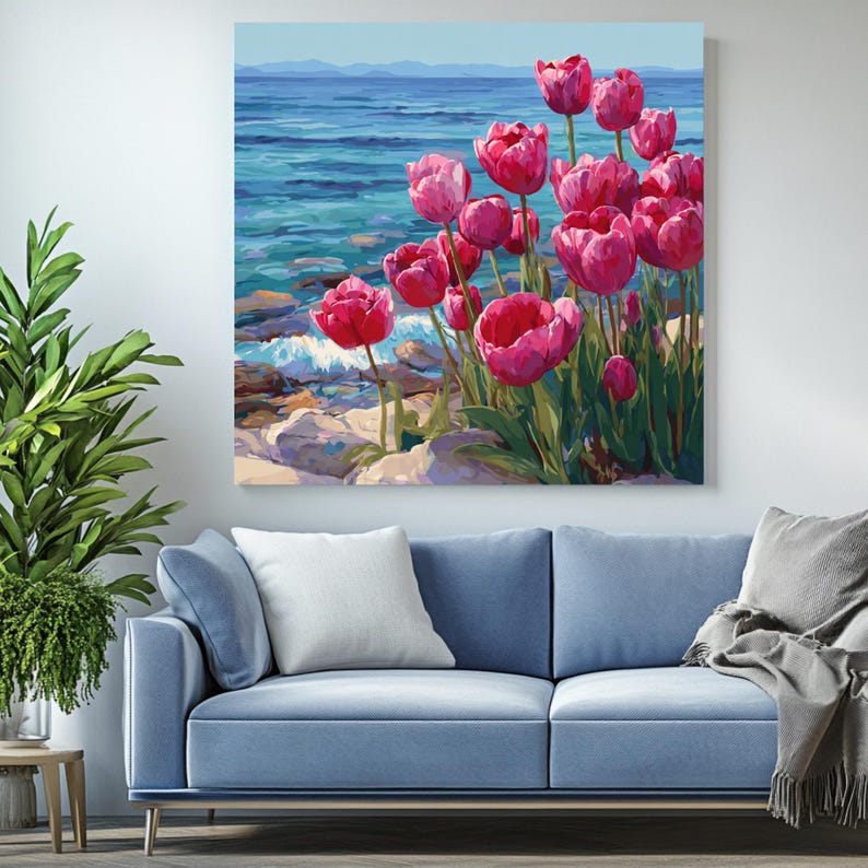 Tulip Wall Art Print: Botanical Floral Home Decor - Etsy