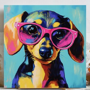 Dog Wall Art, Cute Dog Poster, Pet Canvas Print, Funny Dog Art, Living Room Wall Decor, Dog Lover Gift, Nursery Dog Decor, Gift for Him