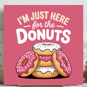 Donut Print: Kitchen Bakery Wall Art Poster or Canvas