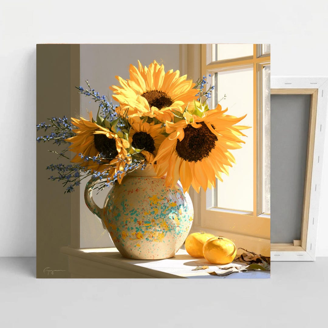 sunflower-wall-art-print-floral-still-life-painting-bright-yellow