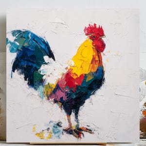 Rustic Rooster Print: Farmhouse Kitchen, Vintage Barn Art