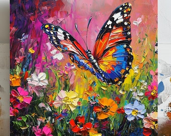 Butterfly Wall Art, Canvas Or Poster, Butterfly Wall Decor, Butterfly home Decor, Living Room Decor, Modern Decor, Animal Decor, Kids Decor